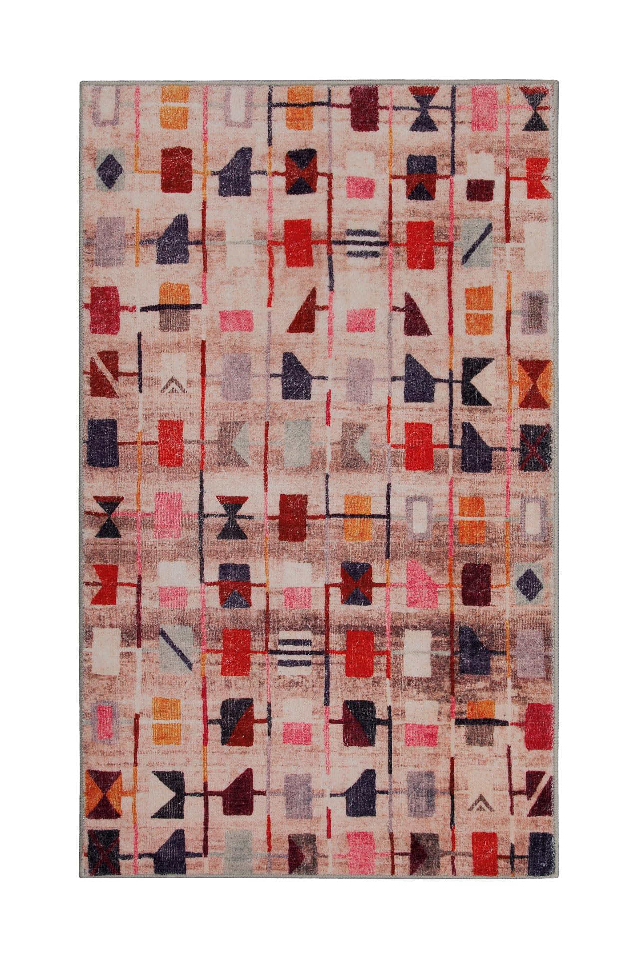 WECONhome Alfombrilla Alfombra de baño lavable y antideslizante con su diseño oriental para un elegante cuarto de baño – Nelson (70 x 120 cm, multicolor)