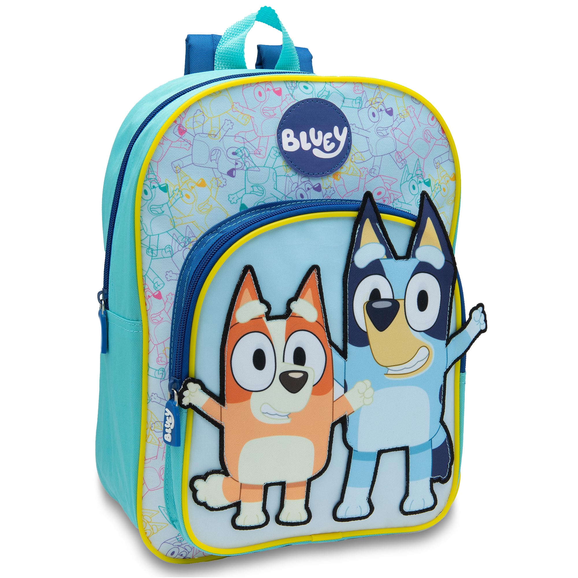 Bluey Boys Blue Y Kids Backpack Preschool Childrens Bag & Girls Nursery Rucksack With Large Front Pocket