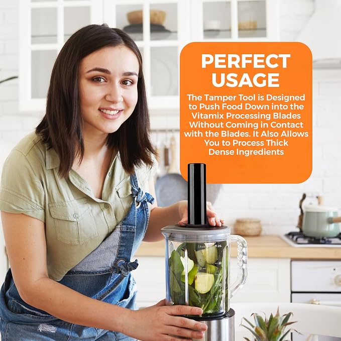 Empujador Repuesto para Licuadoras Vitamix 64 Oz Negro miniatura 2