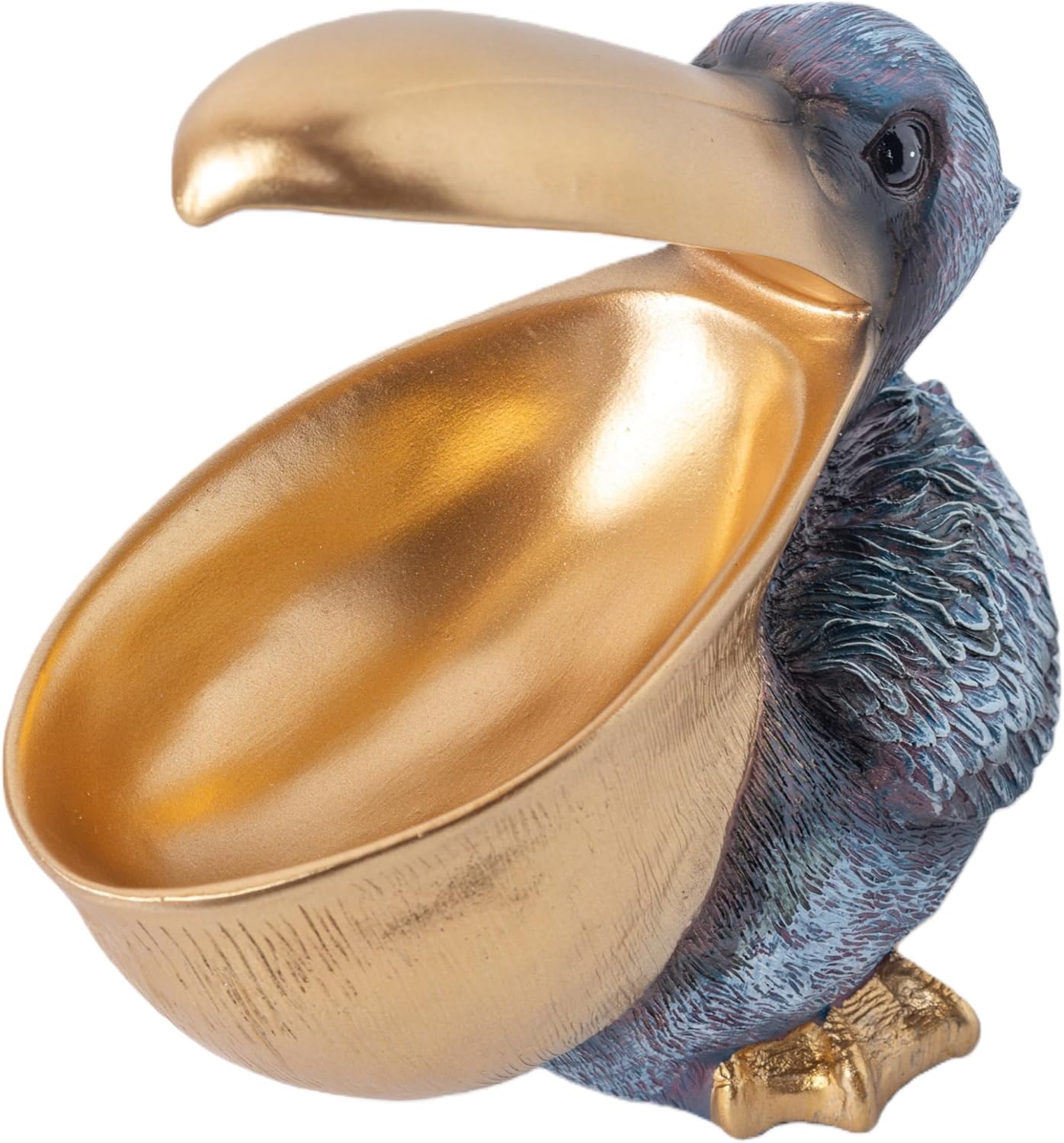 Pelican Decor Statue Candy Dish Bowl for Entryway Table Decor Items Funny Animal Key Dish Decorative Objects for Office Desk Decor Accents (Grey)