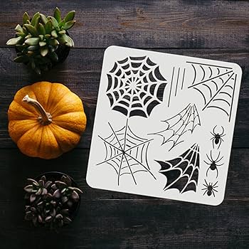 Amazon.co.jp: FINGERINSPIRE Spiderweb ステンシル - 11.8 x