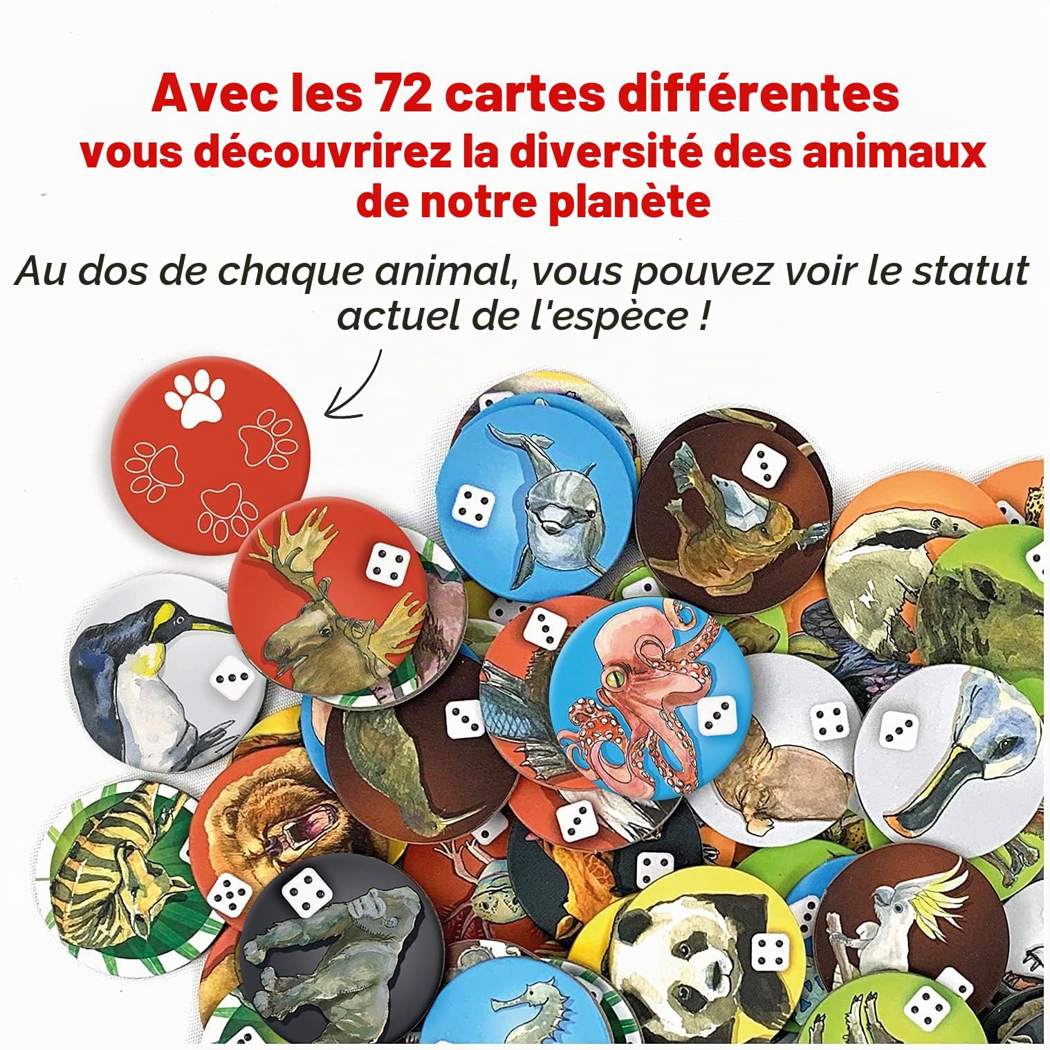Safari, Le Jeu des Animaux. Jeu de société et de stratégie pour tout savoir sur les Animaux du Monde.