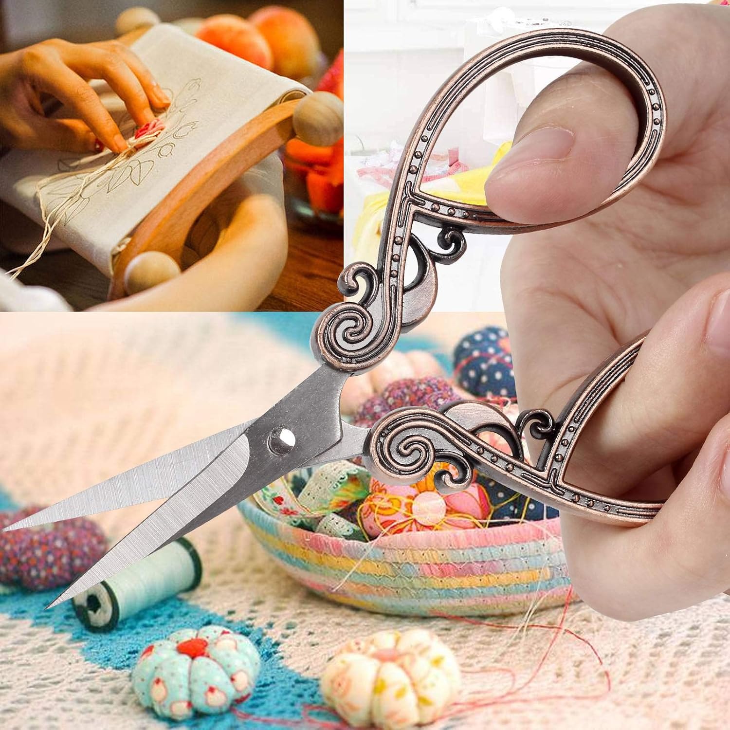 BIHRTC Small Scissors 4.5 Inch Embroidery Scissors Stainless Steel Sewing Scissors Needlepoint Scissors DIY Tools for Office Crafing Needle Art Work Cross Stitch Threading Cutter
