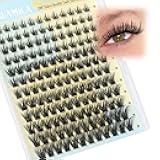 Lash Clusters Wispy Eyelash Extensions 8-16mm Natural Volume Eyelash Clusters Pestañas Postizas Naturales C Curly Manga Individual Lashes 144pcs Cluster Lashes DIY Fairy Lash Extension Look