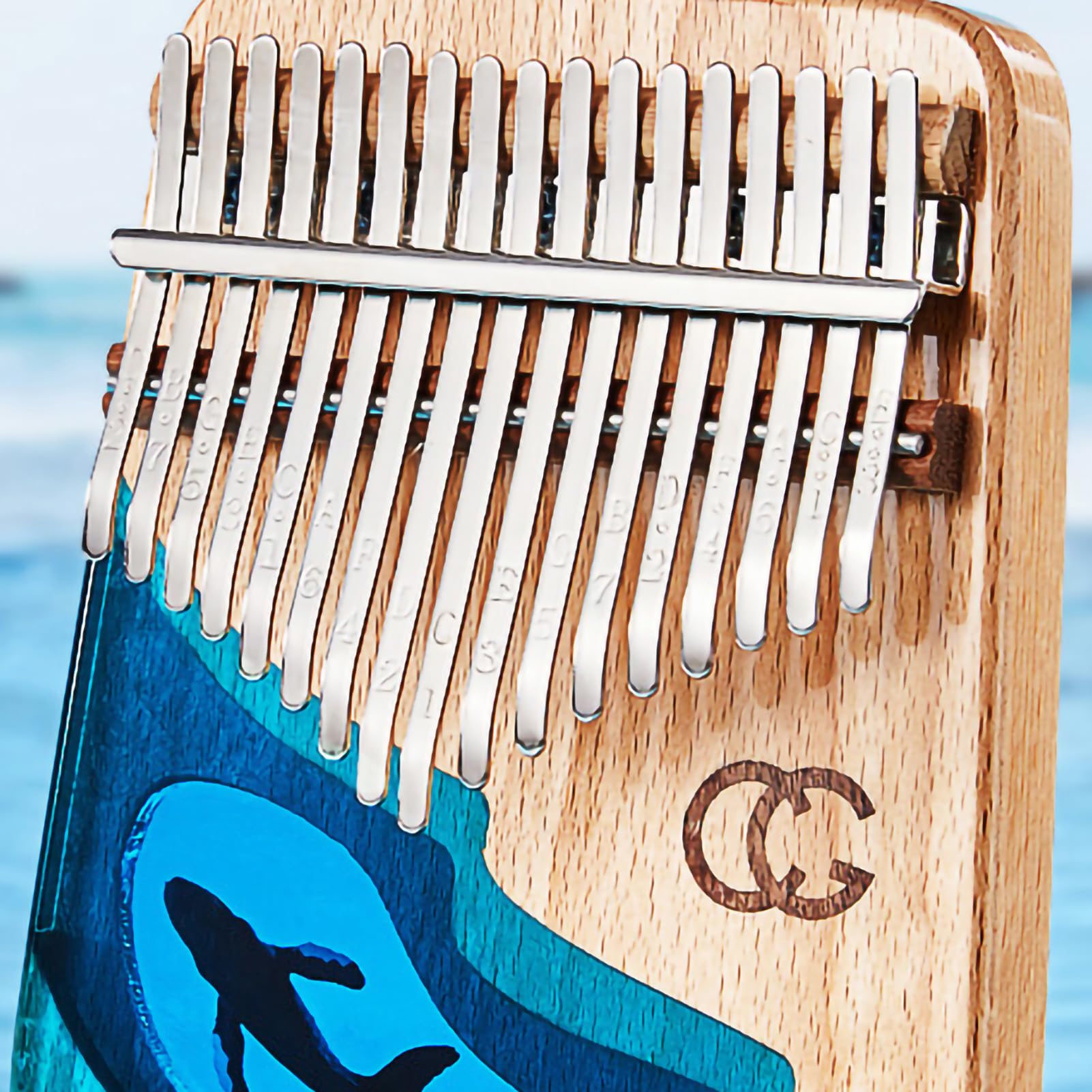 Piano De Pulgar, Piano De Pulgar Portátil, Múltiples Tonos, Mini Kalimba De Resina, Instrumento Musical Arrancado Con Los Dedos Para Niños, Adultos, Regalos Musicales De Navidad(17 ballena tonal)