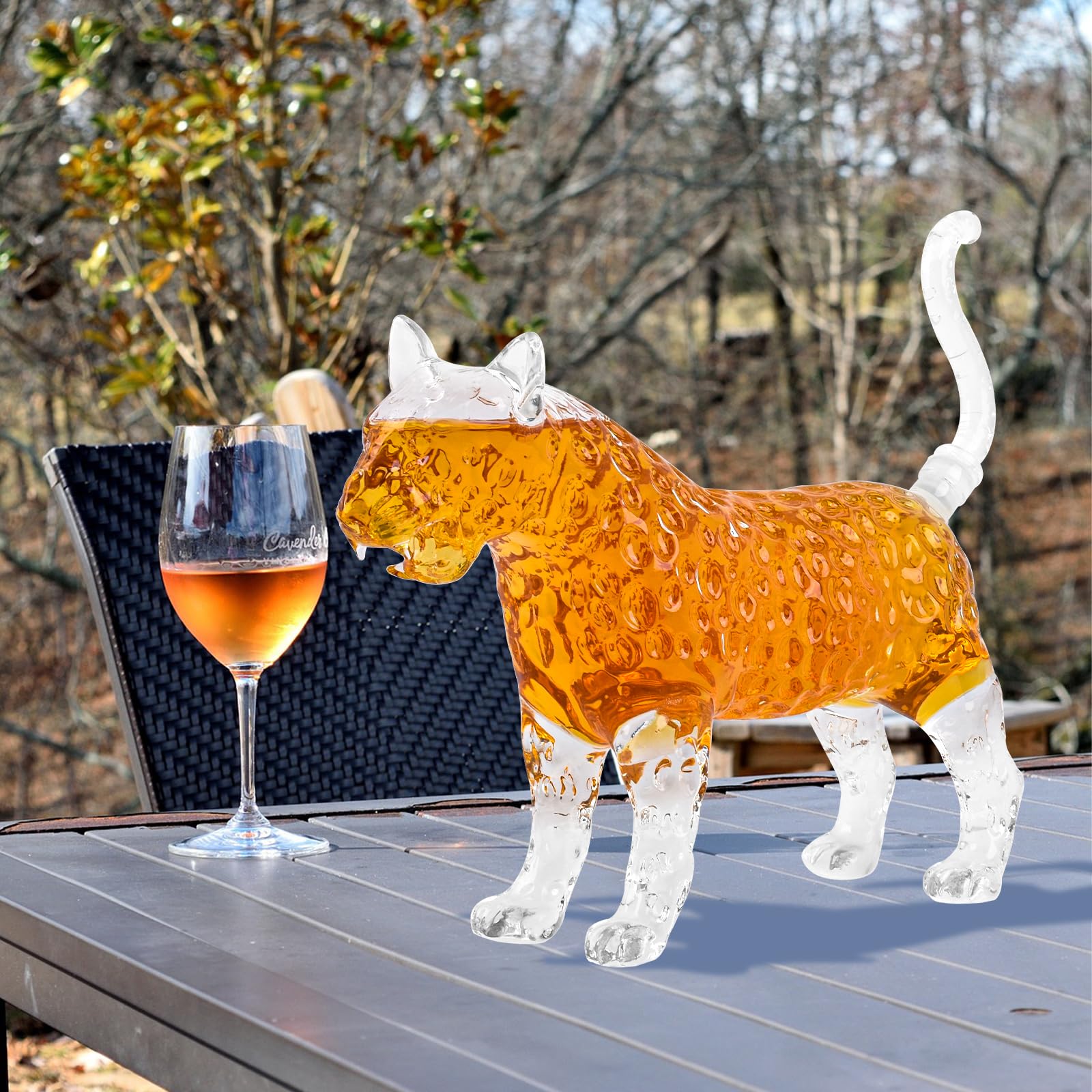 Whiskey Decanter Set, Leopard Decanter - 1000ml,Liquor - View #4