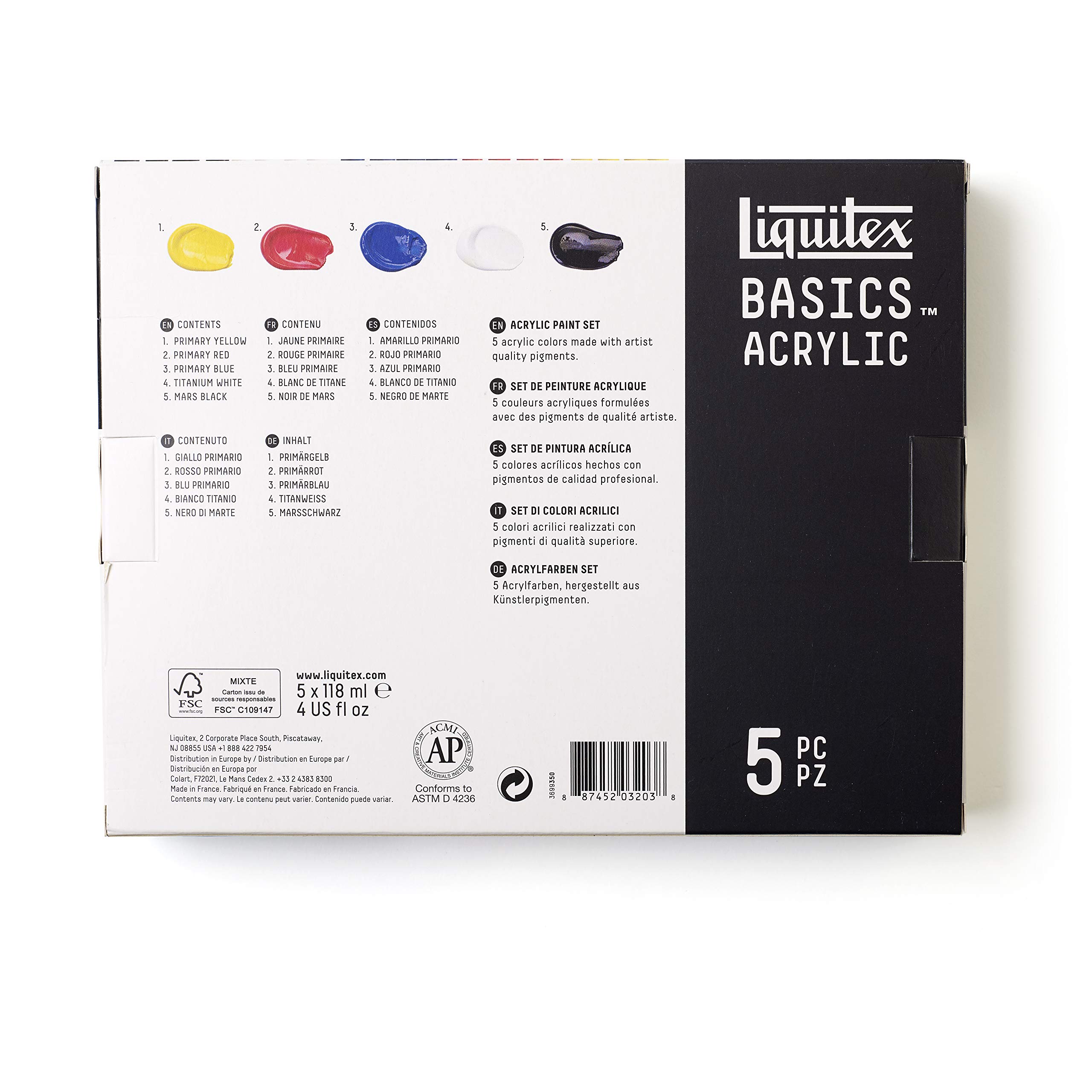 Amazon | リキテックス ベーシックス アクリルセット 5 x 118 ml