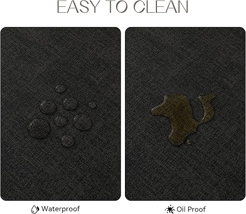 Miniatura 4 de Romanstile Juego de manteles individuales de vinilo de 4 a 12 x 18 pulgadas, resistentes al calor, 100% impermeables, a prueba de aceite, lavables,