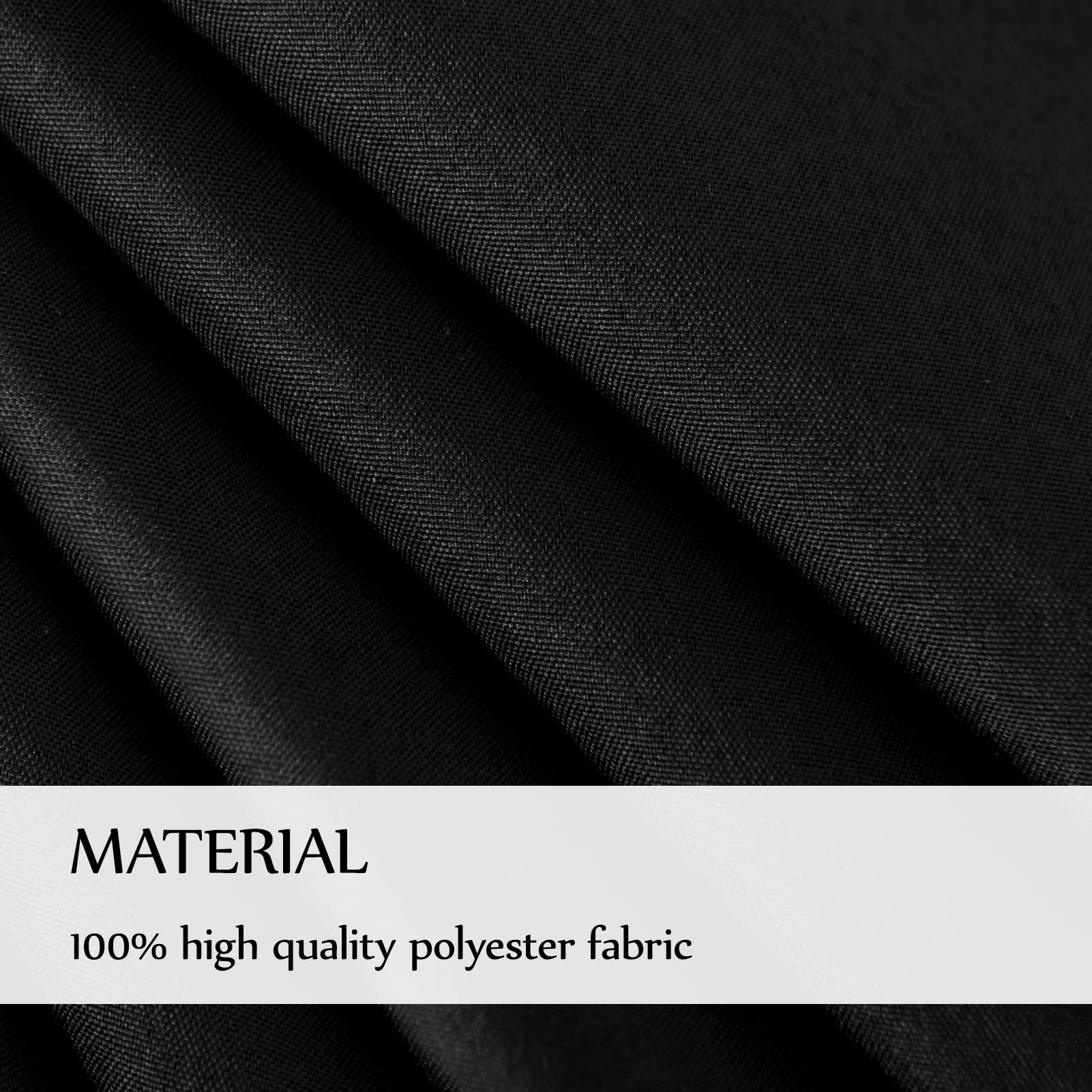 Aocoz Black Tablecloth 90x132 Inch 8 Pack Rectangle Tablecloths Stain Resistant Decorative Washable Polyester Table Cloth for Dining Table Banquets Buffet Parties and Wedding