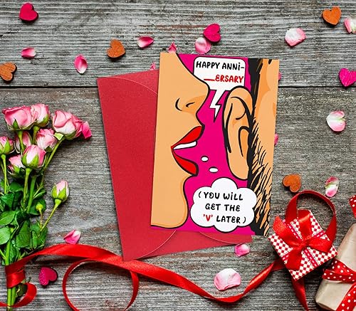Miniatura 5 de PETCEE Divertida tarjeta de aniversario para marido, novio, tarjetas de aniversario de 4 x 6 pulgadas para hombres, él, prometido, tarjeta de