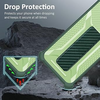 Aroepurt Case for Sky Devices Elite A63 Max Phone Case Stand Cover [with Tempered Glass Screen Protector] Hybrid Case [Folding Support Magnetic] [Frosted Anti-Fingerprint] Green