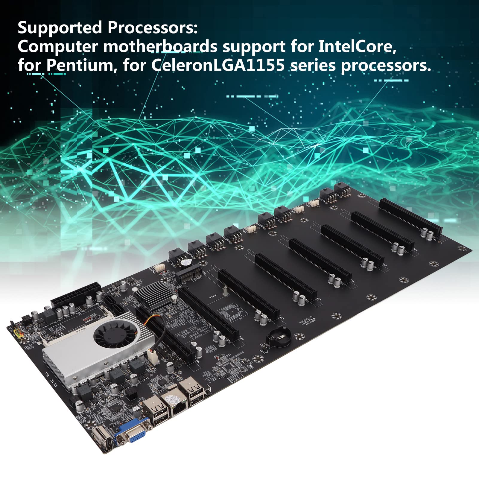 Brilluxa Carte mère, carte mère minière PC 8 ports PCIe 16X réseau Gigabit  DDR3, mainboard mining 8 emplacements PCIe pour rig de minage crypto et  ferme de minage GPU : Amazon.fr: Informatique