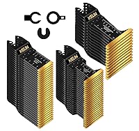 Vista 13 de KELIN Kit de 116 cuchillas oscilantes multiherramienta, 4 tipos de hojas de sierra de titanio para madera, metal, paneles de yeso, tuberías, se