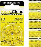 Vista 22 de HearClear - Pilas para audífonos PR48 de tamaño 13, 1,45 V, pestaña naranja (12 baterías)
