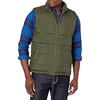Amazon Essentials Gilet Imbottito Isolante Foderato in Pile Grammatura Media Uomo