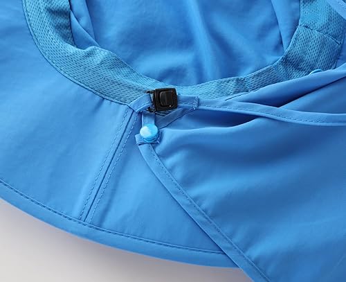 Miniatura 7 de Home Prefer Sombrero de pesca de ala ancha UPF50+ para hombre al aire libre con solapa para el cuello