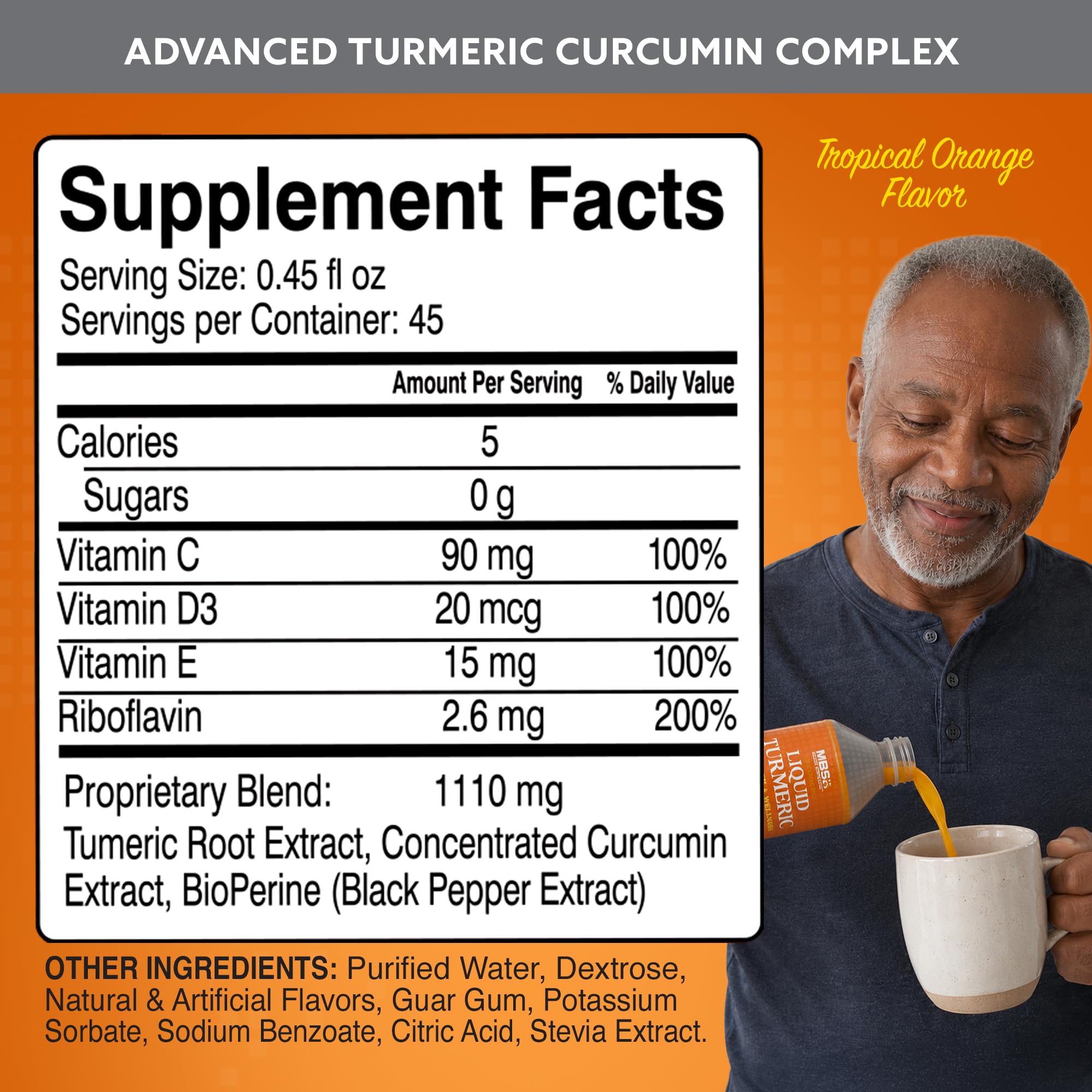 Advanced Liquid Turmeric – High Absorption Curcumin with Black Pepper & Vitamin D3 for Maximum Bioavailability – Joint, Inflammation & Immune Support – 20.3 fl oz — Amazon image 8