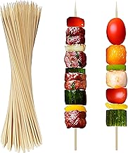 Bamboo Skewers 10 Inch Wooden Skewers Sticks for Grilling, BBQ, Shish Kabob, Fruit, Yakitori. More Size Choices 8"/12", 100 PCS (10inch X Φ3mm)