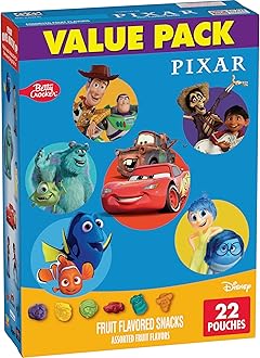 Disney Pixar Fruit Flavored Snacks, Gluten Free, Kids Snacks, Value Pack, 22 Ct, 17.6 oz