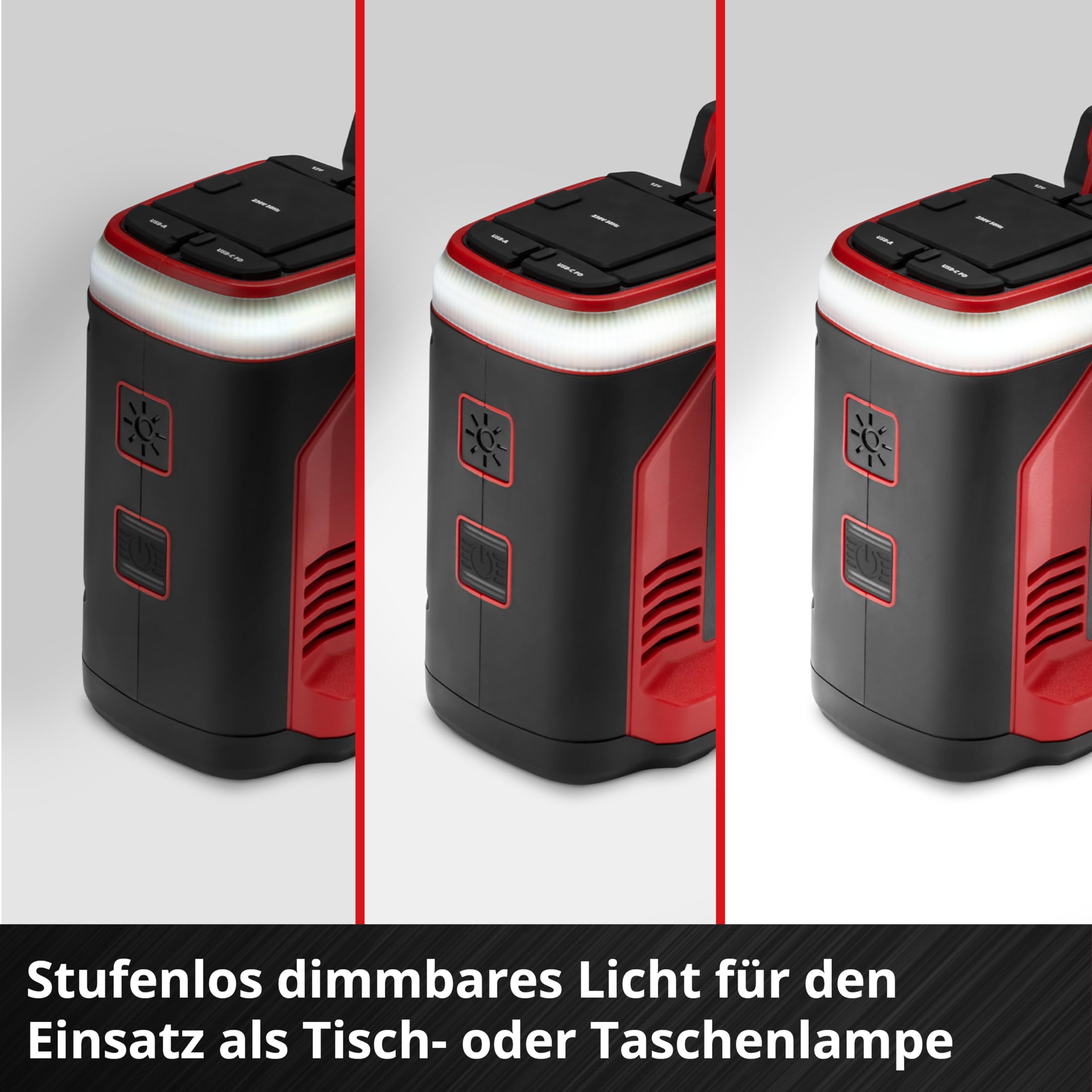 Einhell Akku-Energiestation TE-ES 18/150/1 Li-C-Solo Power X-Change (18 V, Wechselrichter, 230-V- & 12-V-Anschluss, USB-A- & USB-C-PD-Anschluss, Ladefunktion, ohne Akku)