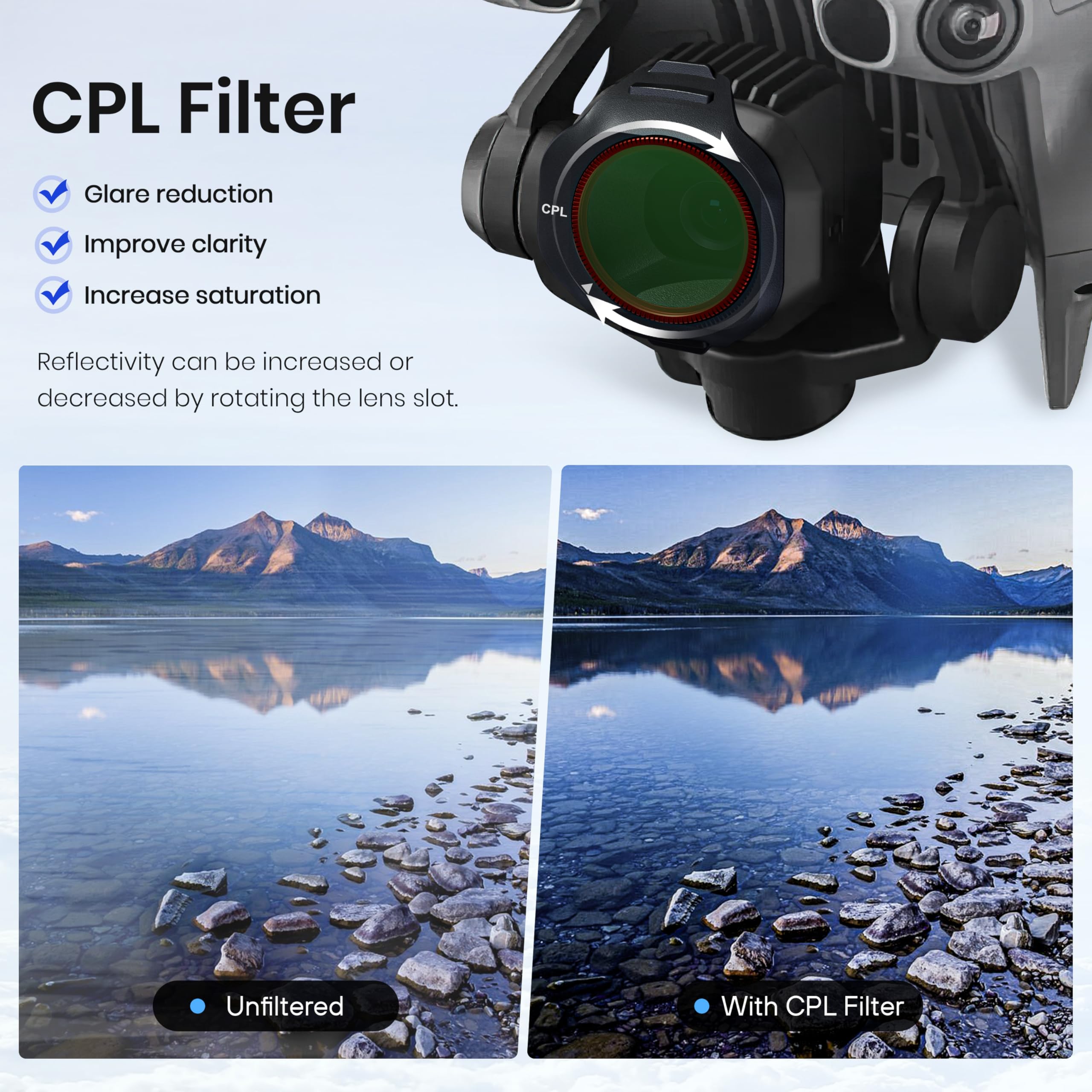 Filtri Per Obiettivo DJI Mini 5 Pro – UV ND CPL, Set Con ND8-ND1000 E Filtro Notte, In Vetro Ottico Multistrato, Per Riprese Aeree Perfette