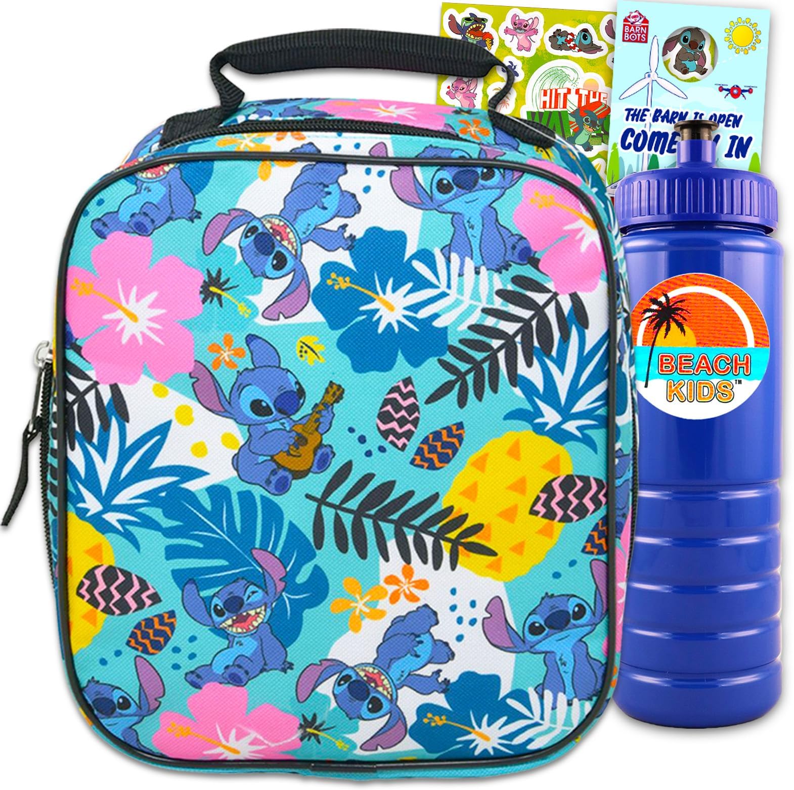 Lilo and Stitch Lunch Bag Set for Toddlers, Kids - Bundle Stitch Insulated Lunch Box, Ugly Dolls Stickers, More | Lilo and Stitch School Supplies