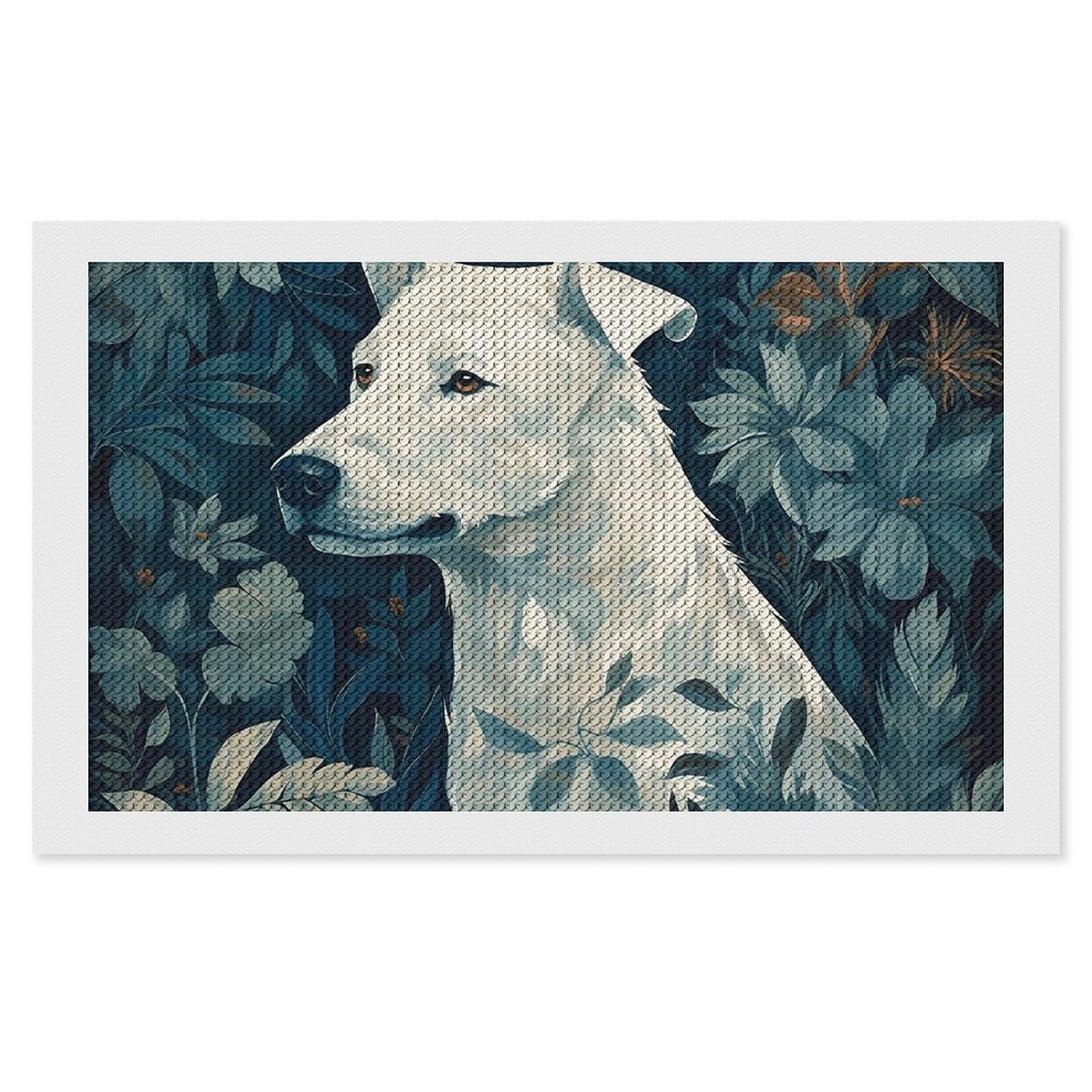 NONHAI Diamond Painting Kits for Adults - DIY Diamond Art Kits for Beginners - Full 5D Paint Drill Diamond Dots Paintings- Dog in Grass Diamonds Pictures Gem Art and Craft Wall Decor 12"x20"