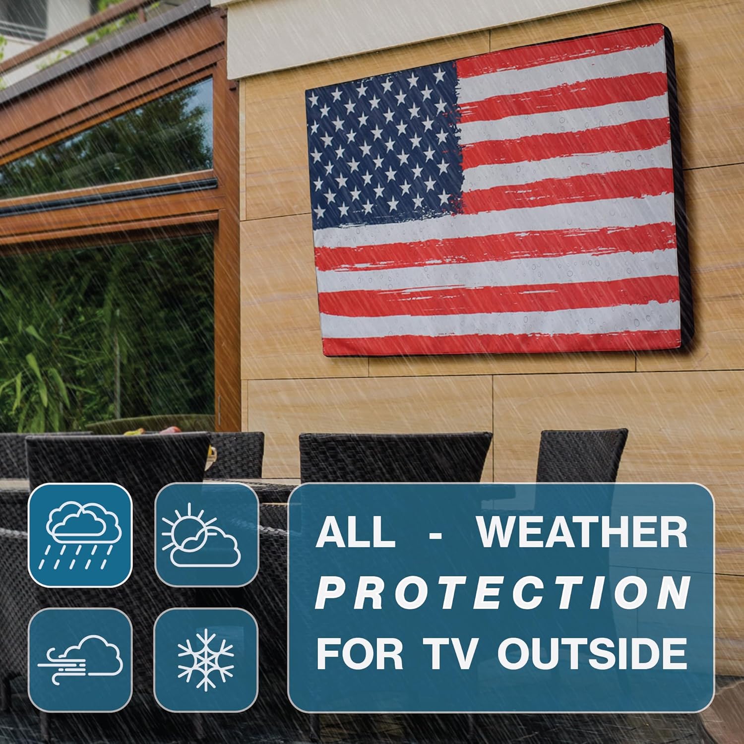 Amazon.co.jp: アメリカ国旗屋外テレビカバー 48~50インチの屋外 