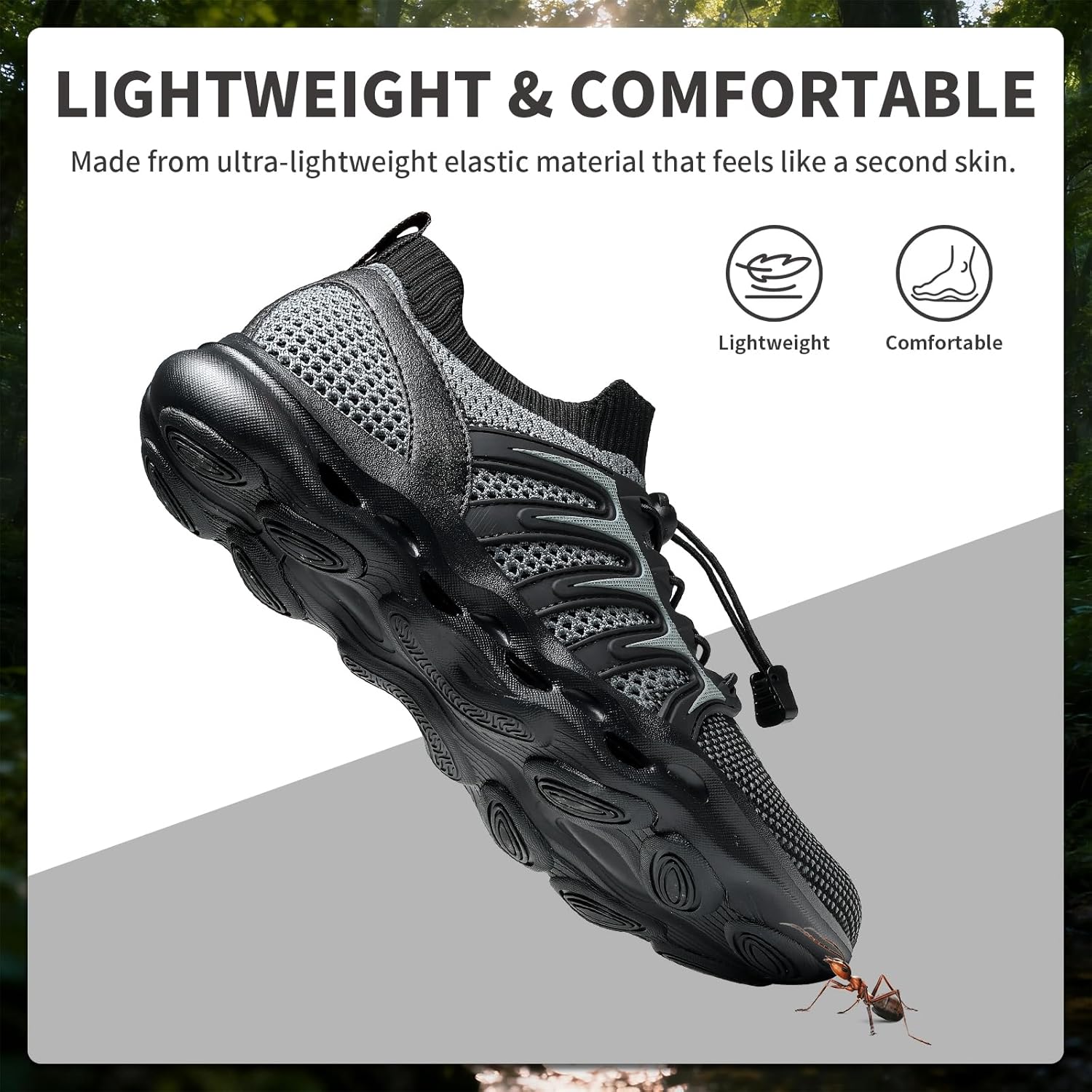 Water Shoes for Men Hiking Amphibious Beach Mens Shoes Lightweight Water Sports Shoes for Swimming Fishing Kayaking - Image 6