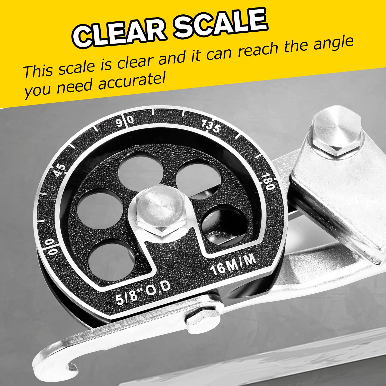 Piegatubi manuale per tubi in rame e alluminio da 5/8", macchina piegatubi per tubi da 0-180 gradi