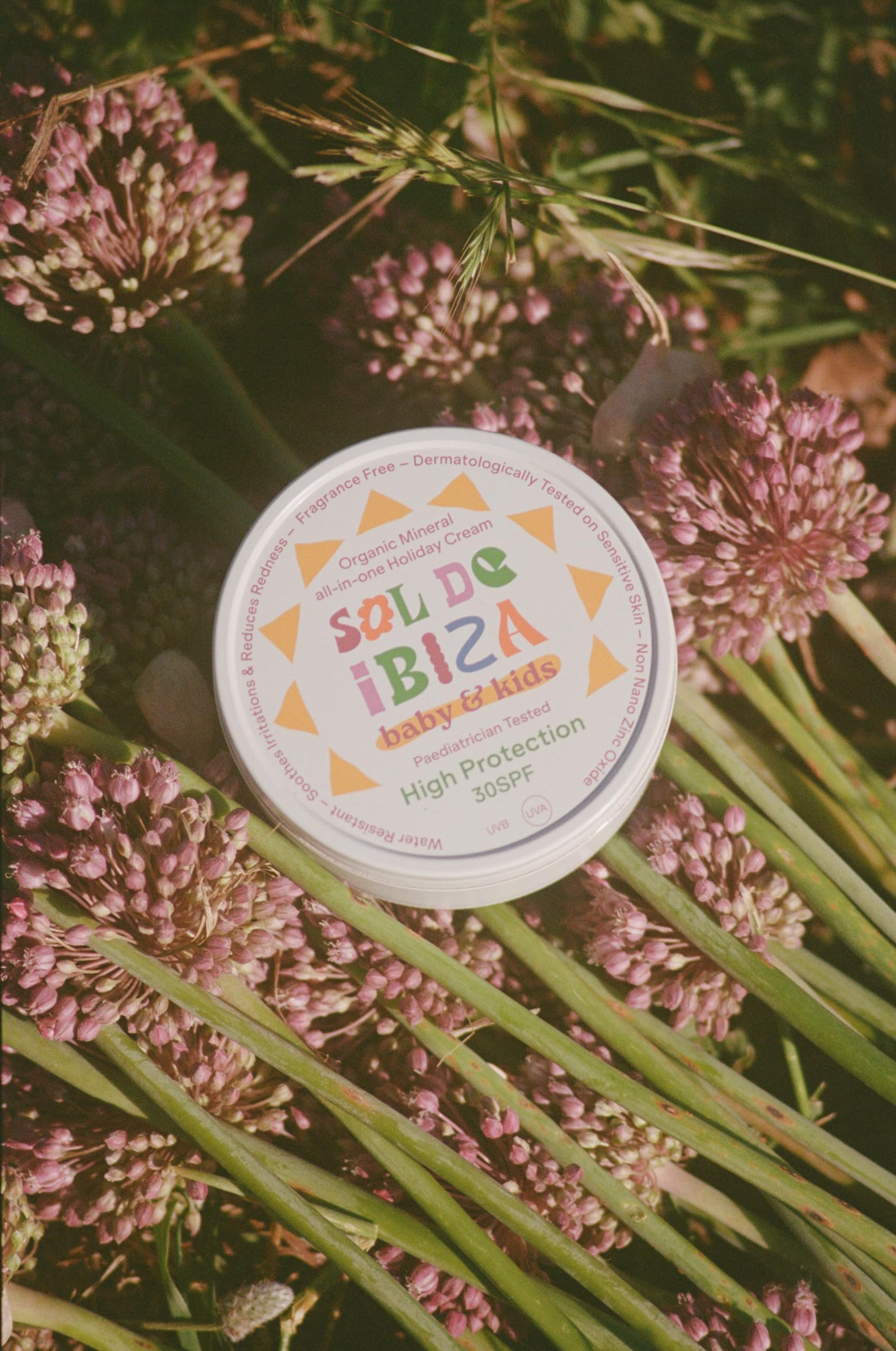 Sol de Ibiza - Protezione Solare Naturale Minerale SPF30 - - Ossido di zinco non nano - Viso & Corpo - Packaging plastic free - Bambini e Neonati 100 g - NUOVA TEXTURE CREMOSA