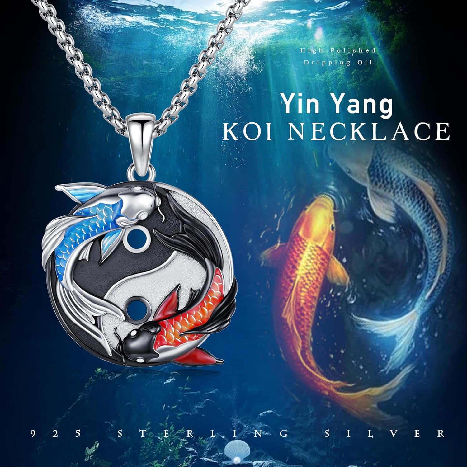 925 Sterling Silver Unique Animal Pendant Necklaces-Punk Gothic Hip Hop Yin Yang Necklace for Men Women with Chain and Gifts Box - Image 7