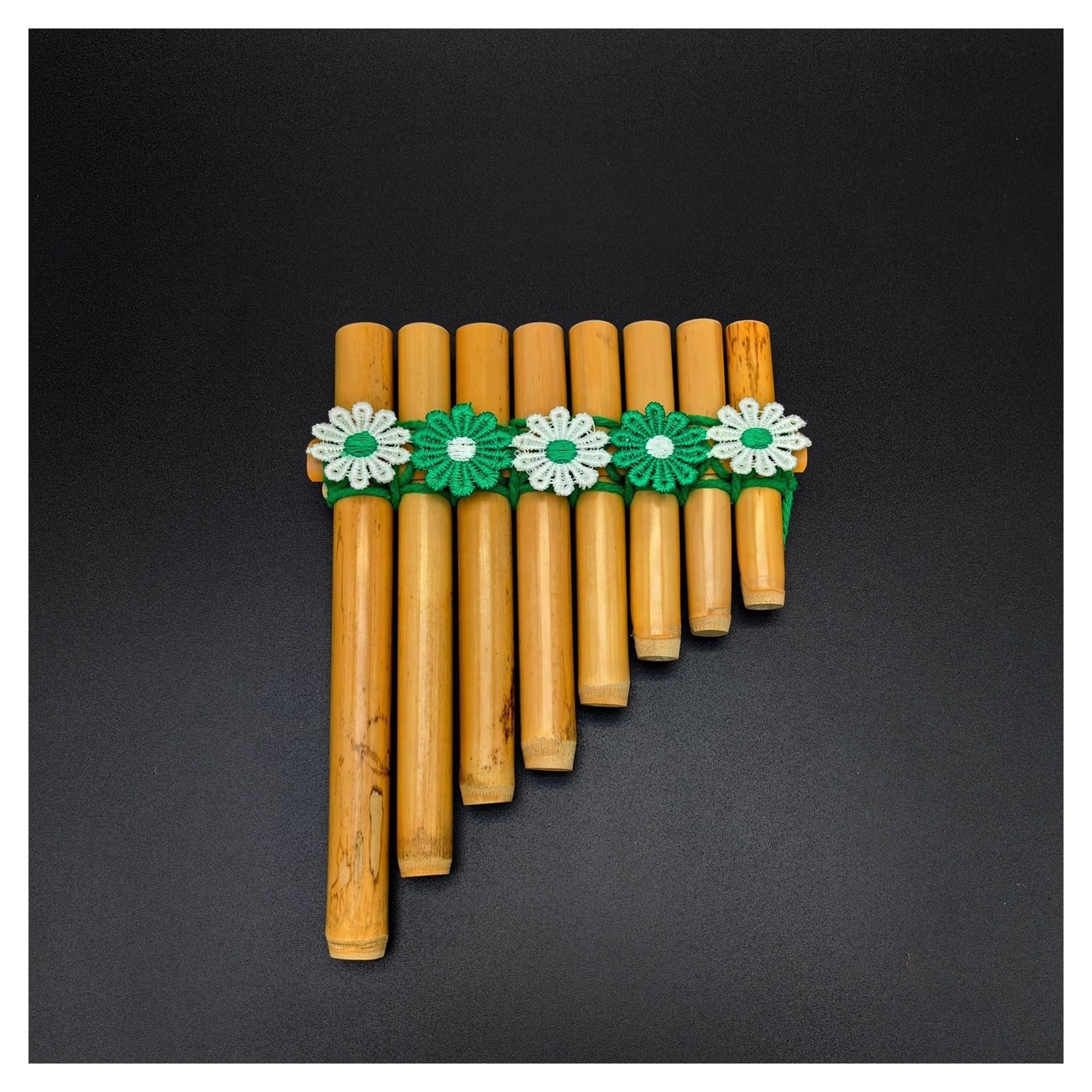 Panflöte aus Bambus 8-Röhren-Panflöte natürlich original stimmbar handgefertigt reines weiches Musikinstrument für Erwachsene