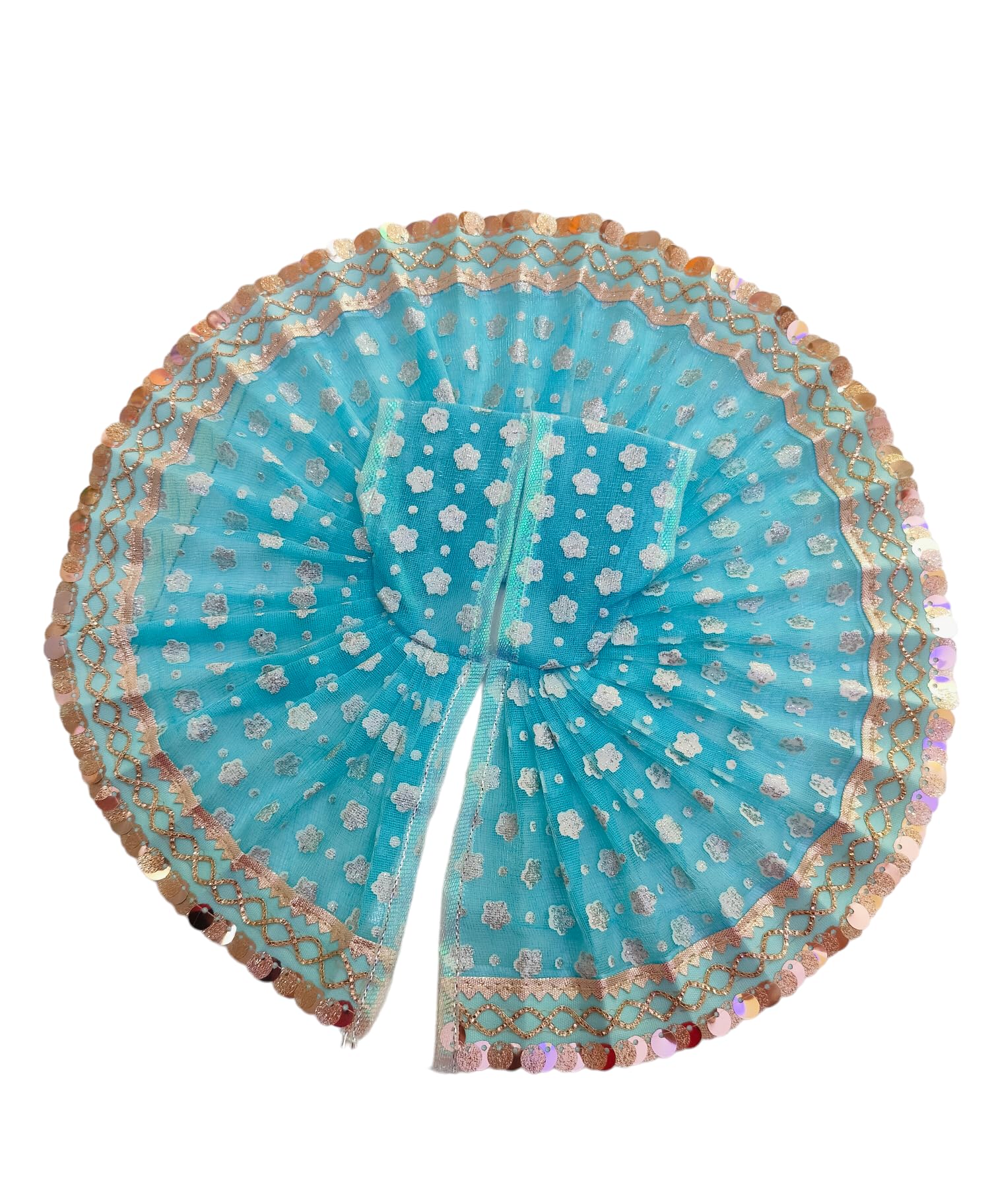 Kanha JI Laddu Gopal Ji Thakur ji, Hand Made Beautiful Pink Dress (Size 6 No) Pack of 1 (6 NO POSHAK BLUE)