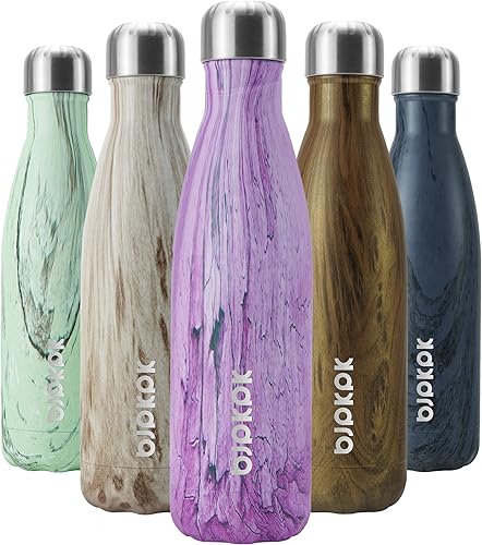 Miniatura 52 de BJPKPK Botella de agua aislada de 12 onzas pequeñas de acero inoxidable, reutilizable, de metal, térmica, mantiene el frío y el calor, color morado