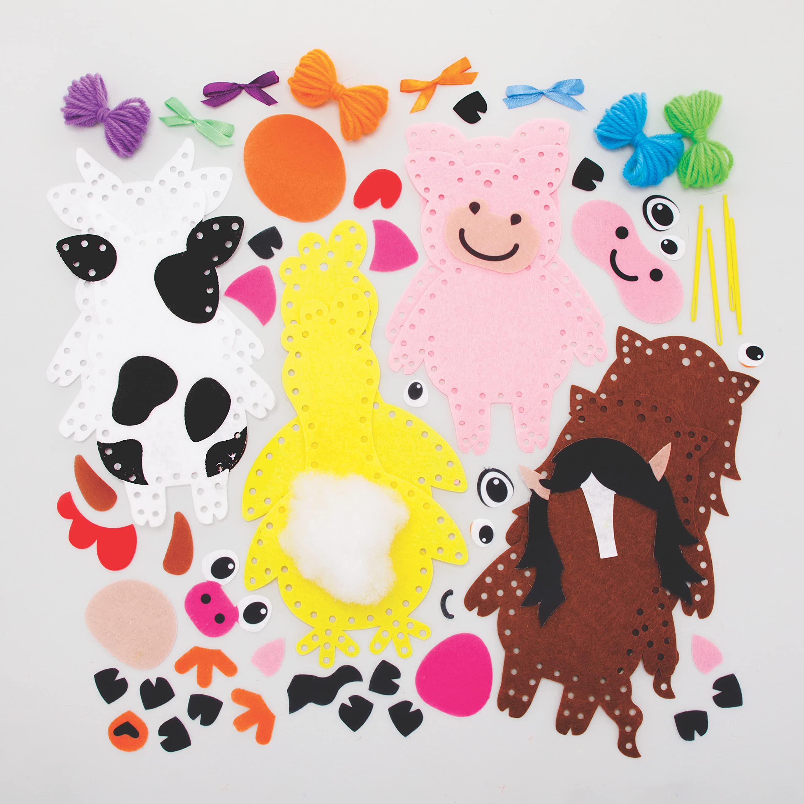 Baker Ross Bastelset Bauernhoftiere – 2 Kreativ-Kits Mit Stickern & Aktivitätsbuch Für Kinder