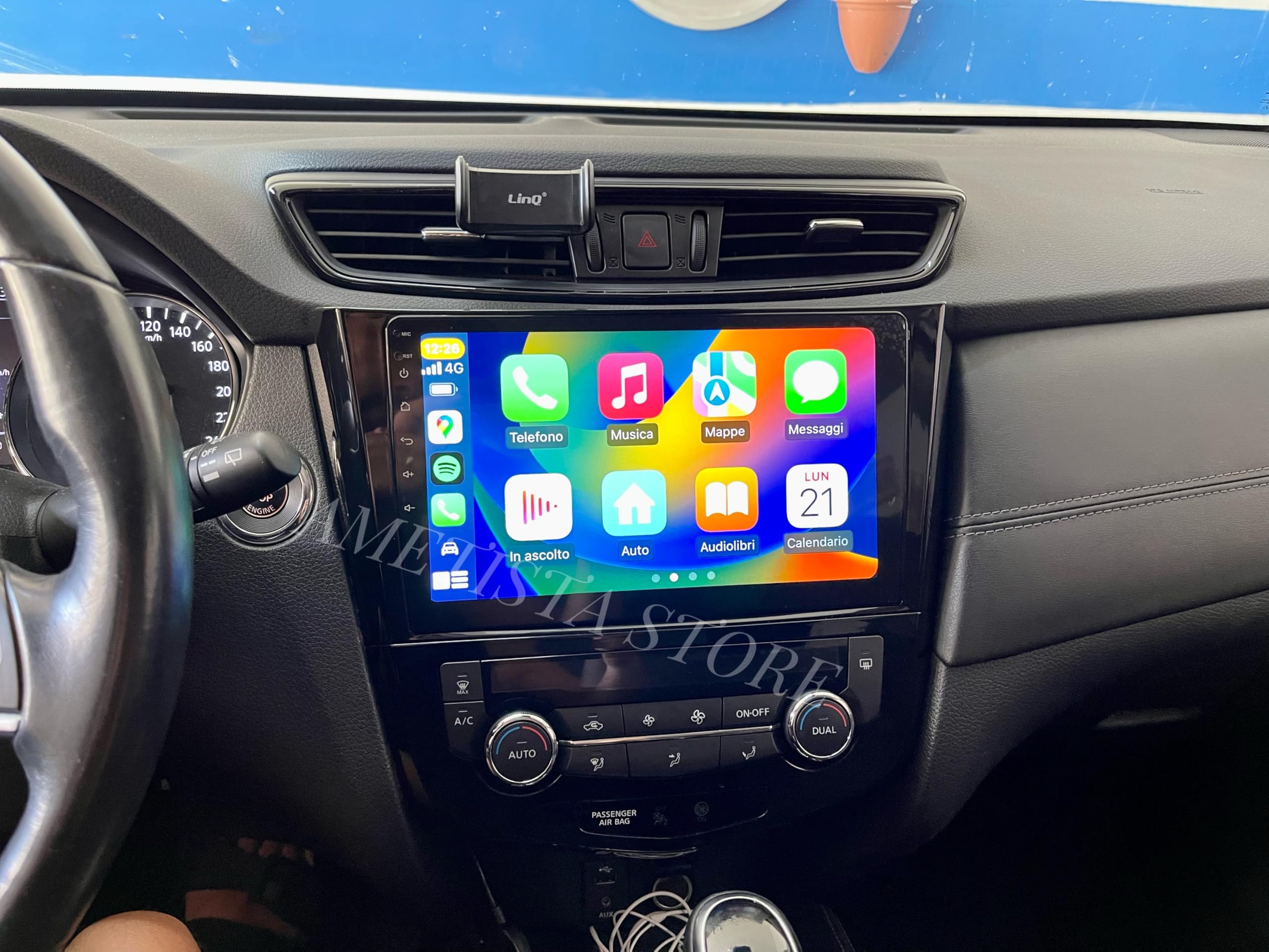 Android 14 Autoradio Navigatore per Nissan Qashqai J11 X-Trail T32 Rogue 10.1" Pollici Car Tablet Stereo Wireless Carplay Android Auto Bluetooth Radio, compatibile con le telecamere 360° Di Serie