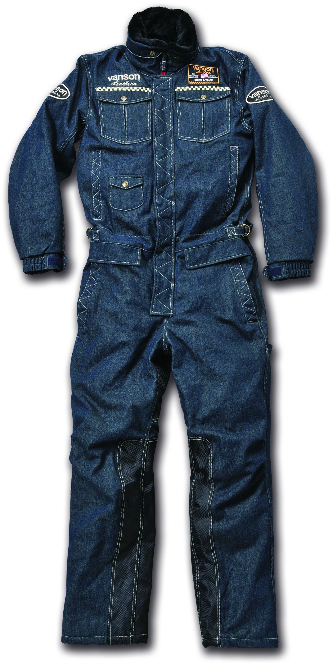 Vanson Leathers デニムオーバーオール Vanson Leather Racing Vanson