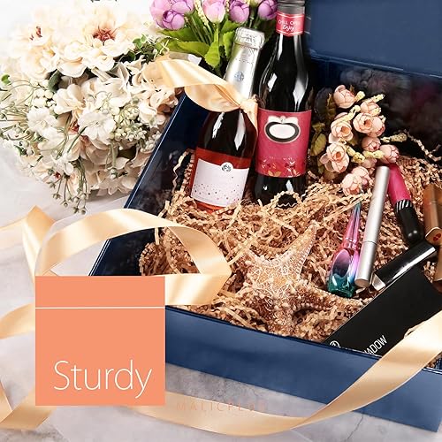 Miniatura 9 de MALICPLUS Caja de regalo con tapa, caja de regalo grande de 9 x 9 x 3.4 pulgadas, caja de regalo negra, caja de propuesta de padrino con cierre