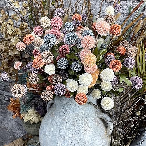 Miniatura 3 de SUNESA Flores artificiales de diente de león rama flores artificiales de seda decoración del hogar boda arreglo de flor accesorios flores falsas