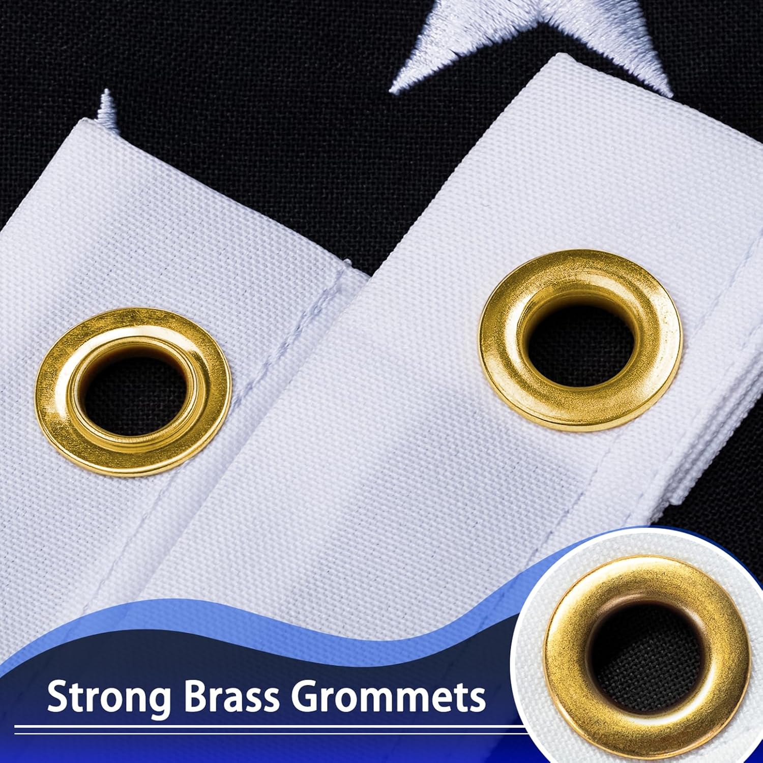 Thin Blue Line Flag 3x5 ft Deluxe Super Tough Series, Heavy Duty Spun Polyester, Back Police Flag High Wind, Durable Blue American Law Enforcement Flags for Outdoor Outside