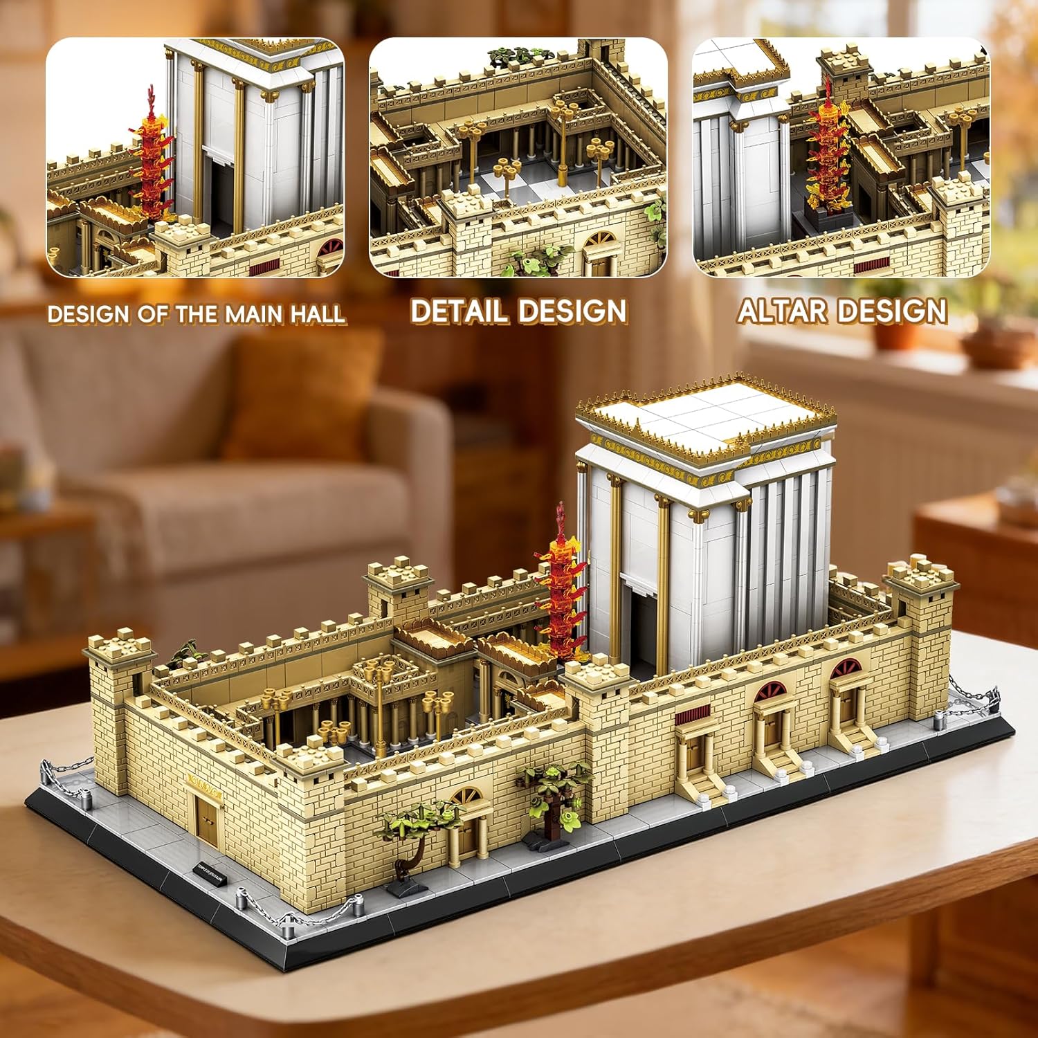 Jerusalem Temple Building Blocks Sets Judaism Architecture Building Toys Solomon’s Holy Temple Model Toys Judaica & Christian Bible Gift for Adults Teens 3233 PCS - Image 5