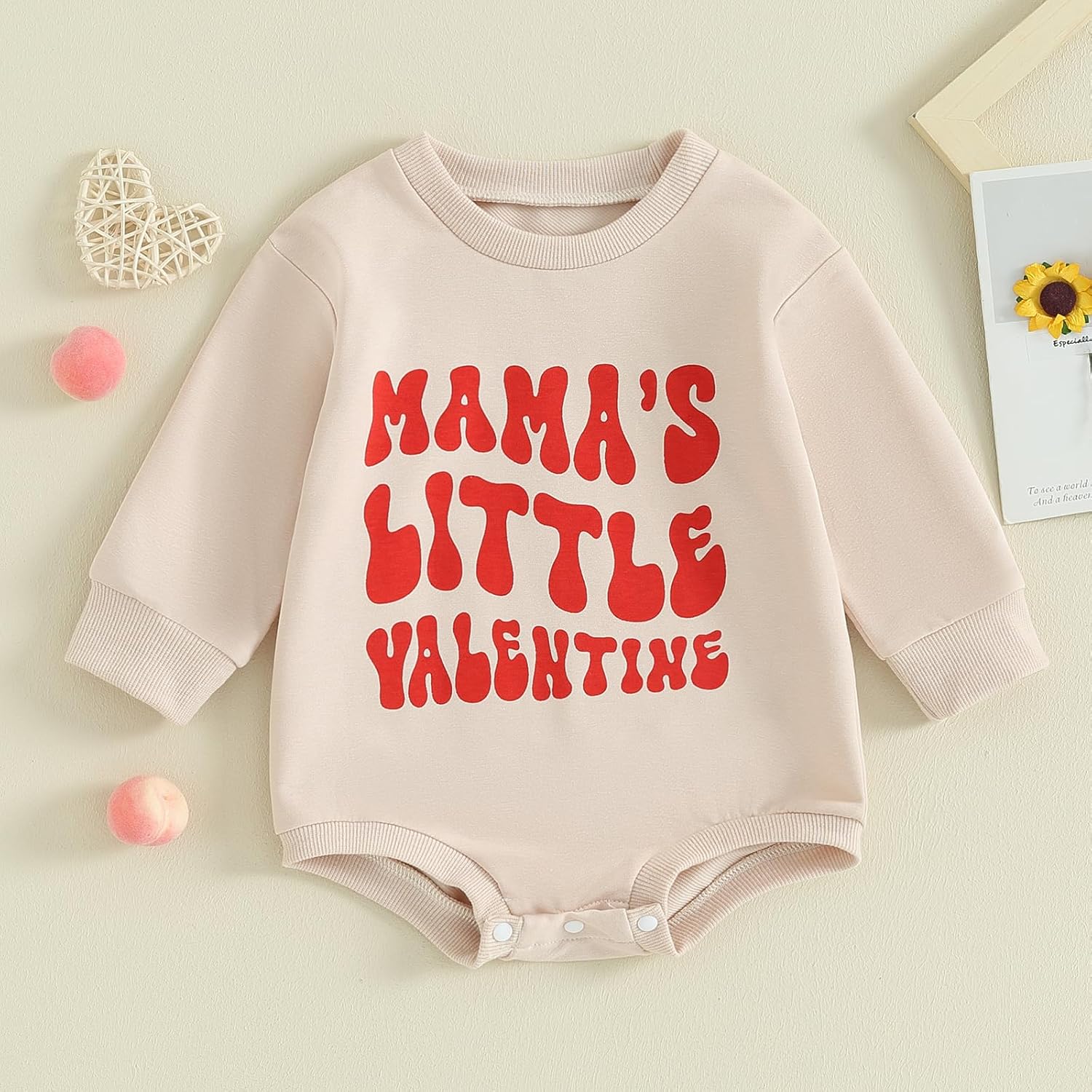 FIOMVA My First Christmas Baby Girl Boy Outfit Newborn Fall Winter Onesie Bubble Romper Oversized Sweatshirt Clothes