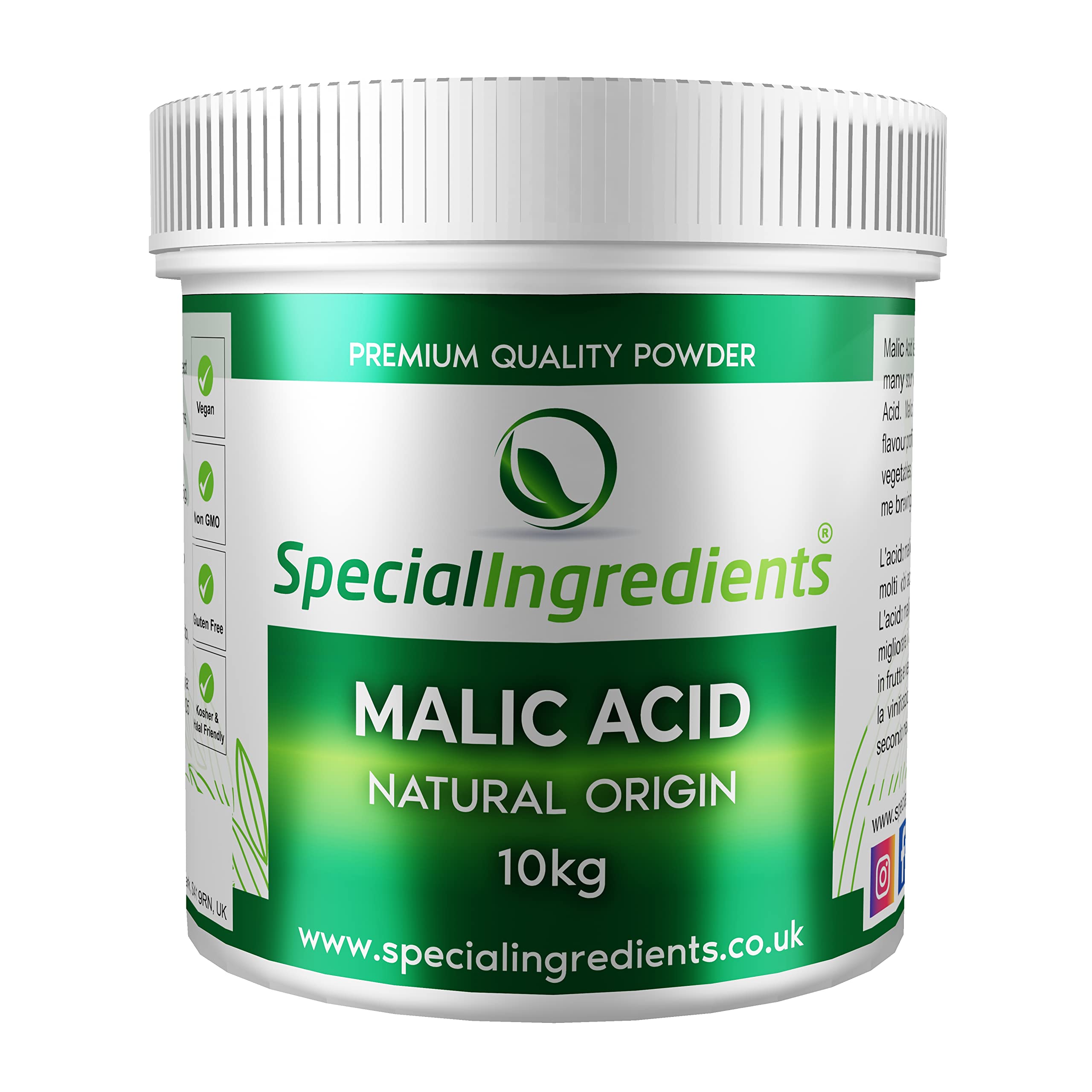 Special Ingredients Malic Acid Powder 10kg Premium Quality