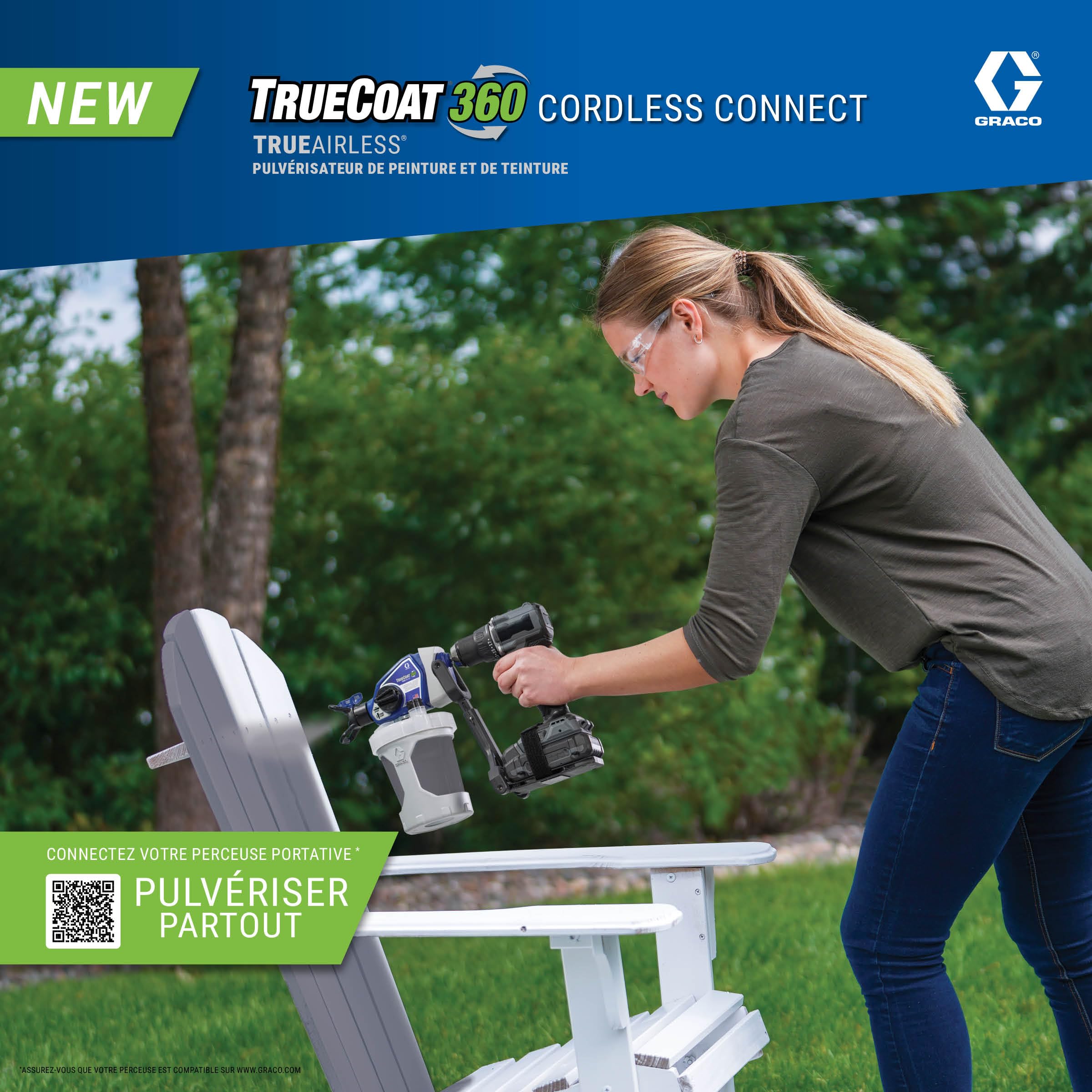 Magnum by Graco 26D361 TrueCoat 360 Cordless Connect, Pistolet à Peinture airless portatif sans Fil, pulvérisateur-perceuse, Utilisation Domestique, Petits travaux de Peinture (Pression Max. 138 Bar)