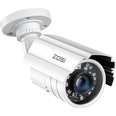 ZOSI 2MP HD 1920TVL Outdoor Indoor Security Camera 1080p (Hybrid 4-in-1 HD-CVI/TVI/AHD/960H Analog CVBS), 24PCS LEDs, 80ft IR Night Vision, Weatherproof Surveillance CCTV Bullet Camera