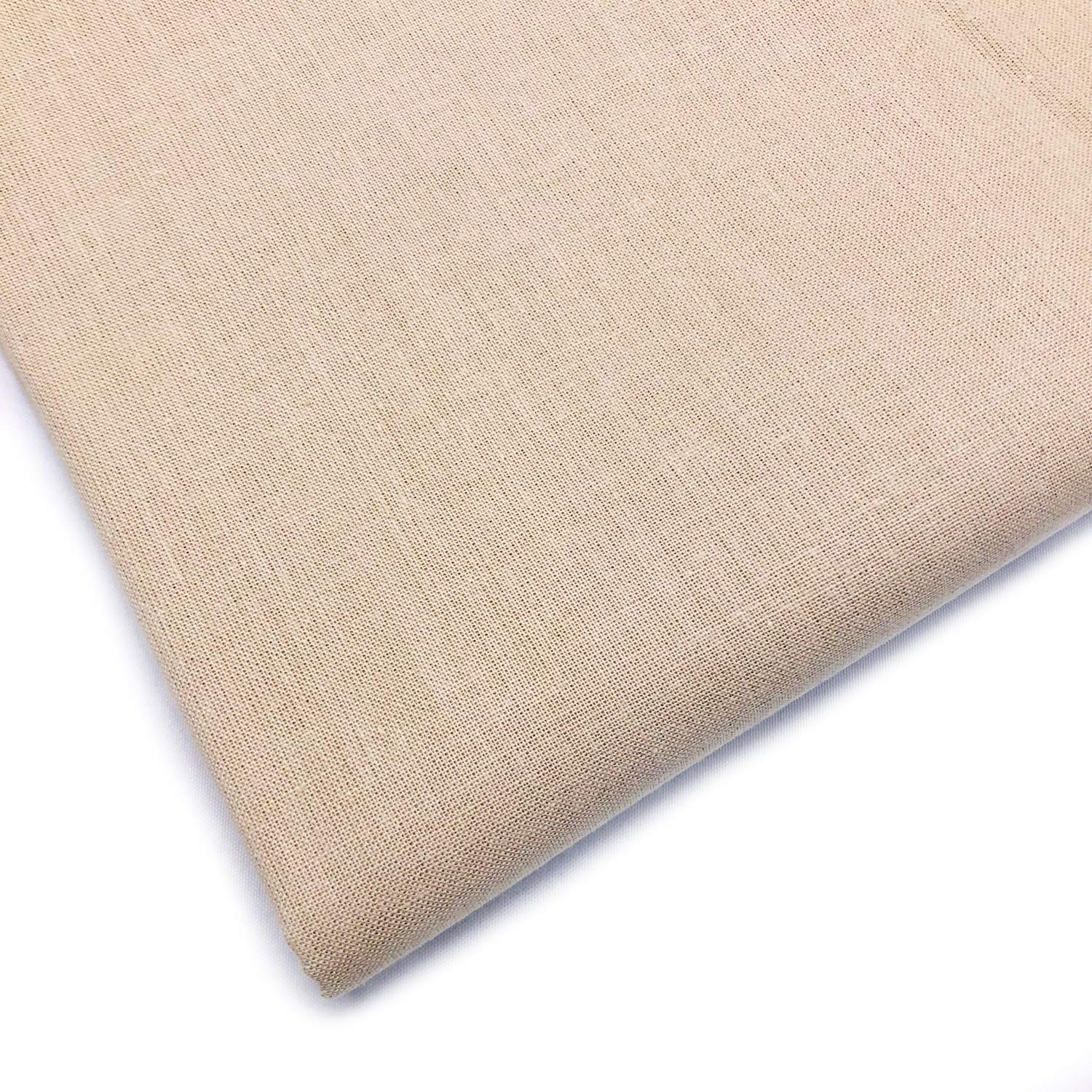 Fabrics King Online Beige Lifestyle Plain Extra Wide 100% Cotton Poplin Craft Sheeting Fabric Material For Dressmaking Project Sheeting Sewing Quilting | 60" | 150Cm Wide | Sold By The Metre (Beige)