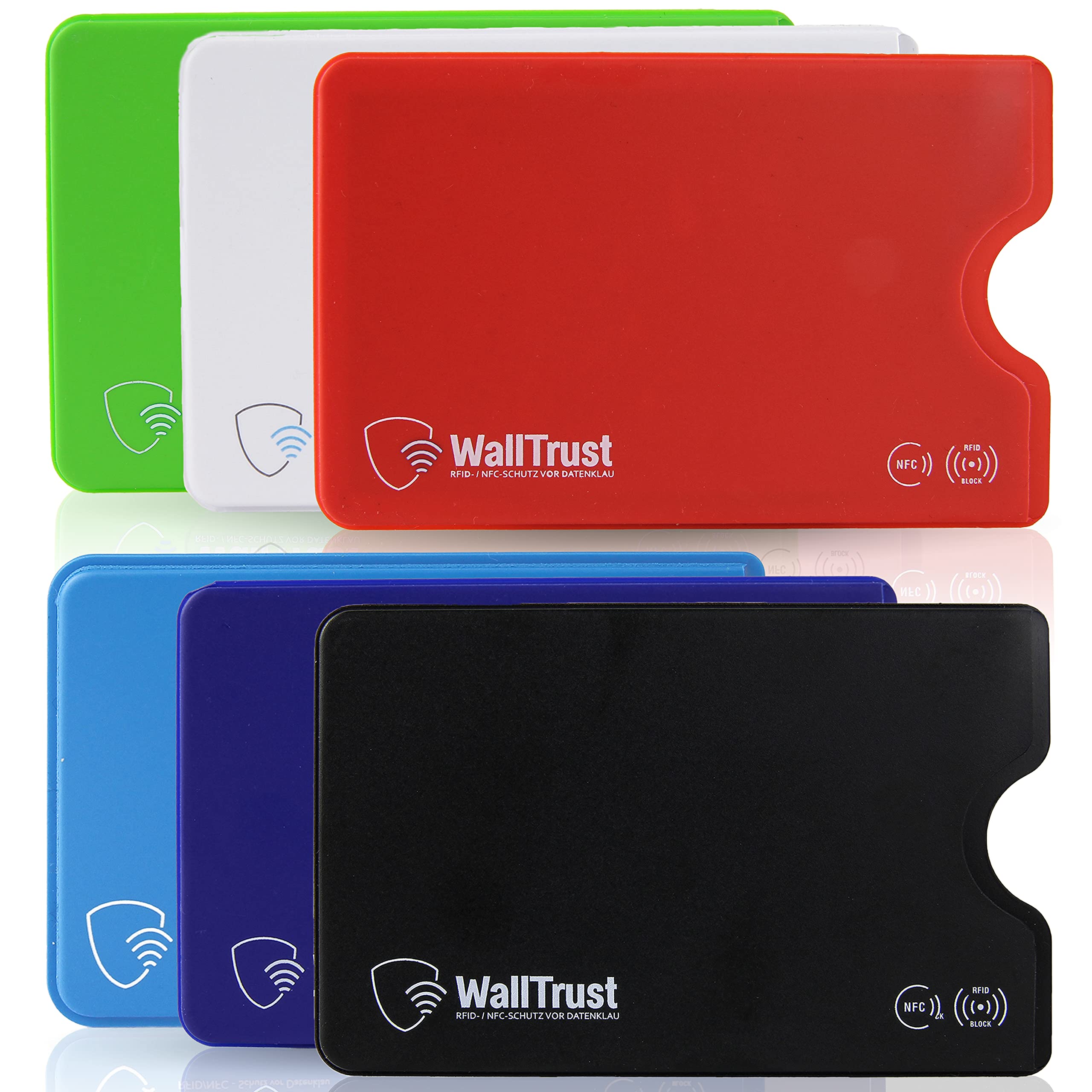 fouraces 4x RFID-blokkerende beschermhoes - Beveiliging tegen gegevensdiefstal - NFC-beschermhoezen - Kaarthoes voor creditcards en EC- kaarten, hoes van hard plastic voor bankkaarten