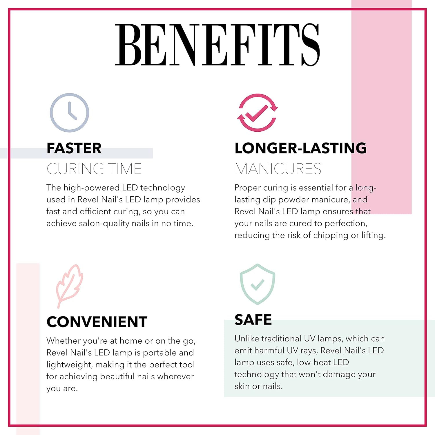 Revel Nail Spectra UV/LED Nail Lamp, Dip Powder & Gel Nail Polish Light, for Gel Polish or Dip Shine & Matte Top Coat