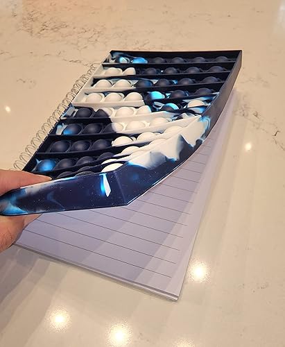 Miniatura 4 de Cuaderno para la ansiedad, juguete Pop It Fidget, Cuaderno de espiral Push Pop, Juguete sensorial de burbujas de silicona para aliviar el estrés,